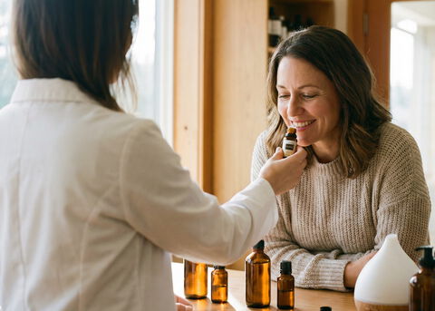 Kundenberatung mit der Testung von Aromen